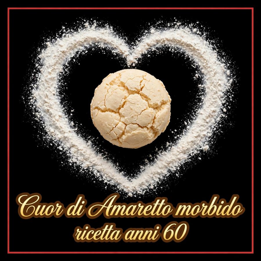 Cuor di Amaretto morbido, ricetta anni '60